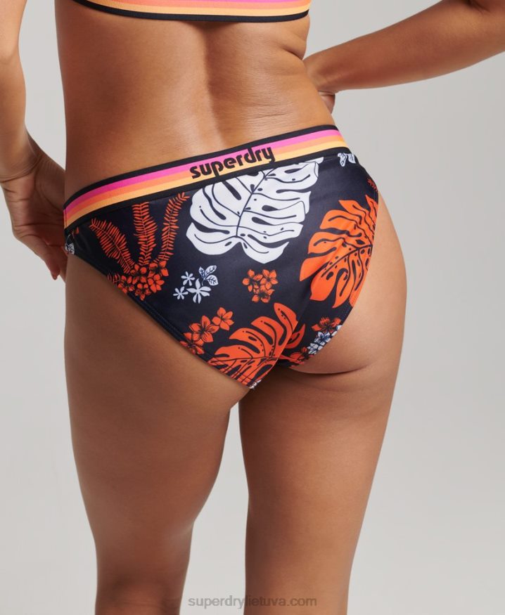 Superdry Vintage Logo Recycled Bikini Briefs Coral Women