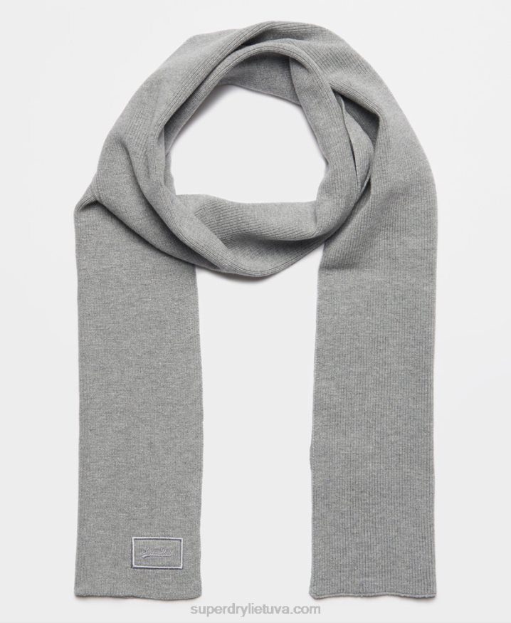 Superdry Vintage Logo Scarf Light Grey Men