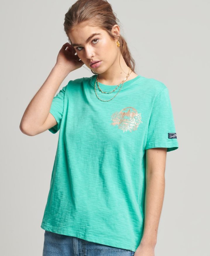 Superdry Vintage Logo Seasonal T-Shirt Green Women