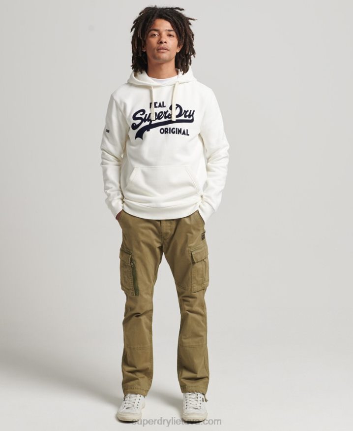 Superdry Vintage Logo Soda Pop Hoodie White Men