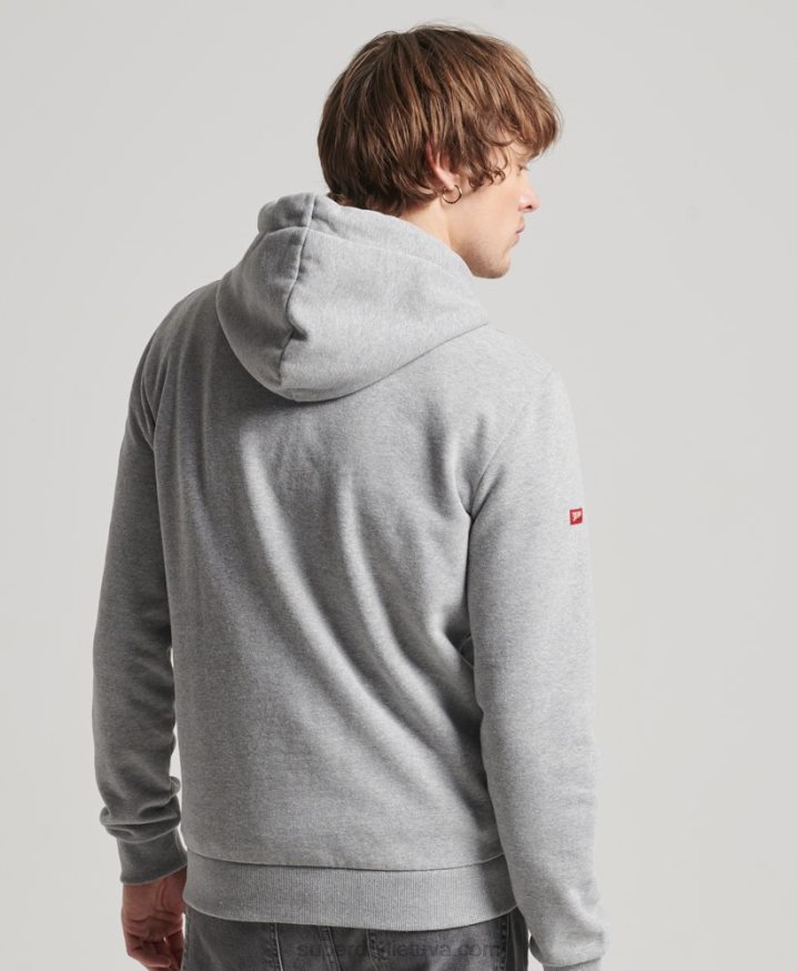 Superdry Vintage Logo Store Classic Hoodie Grey Men