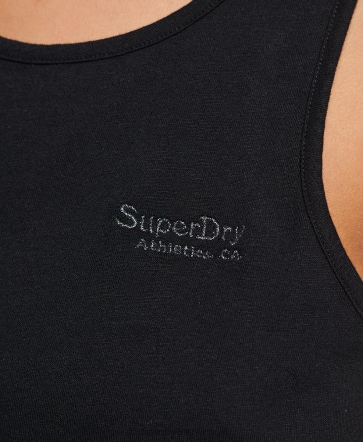 Superdry Vintage Logo Vest Black Women