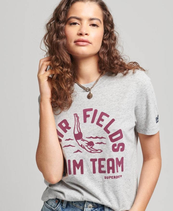 Superdry Vintage My Generation T-Shirt Grey Women