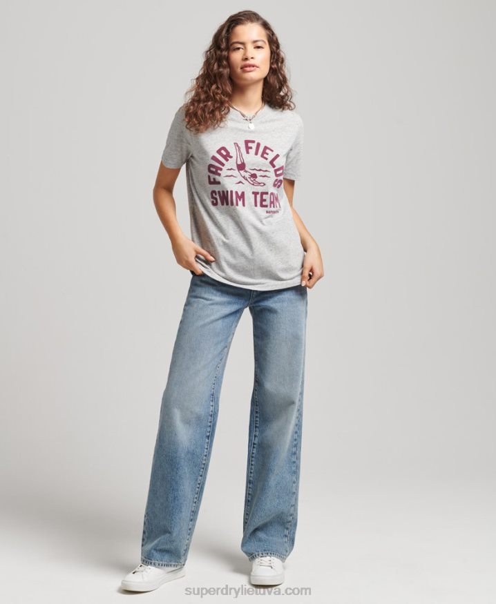 Superdry Vintage My Generation T-Shirt Grey Women