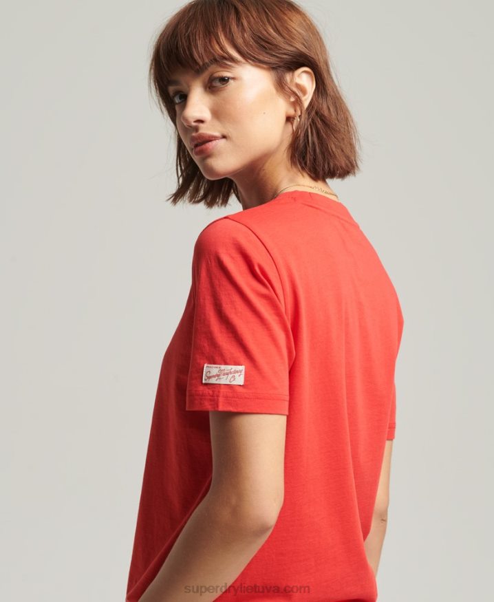 Superdry Vintage My Generation T-Shirt Red Women