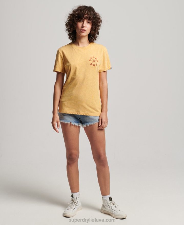 Superdry Vintage Nostalgia T-Shirt Yellow Women