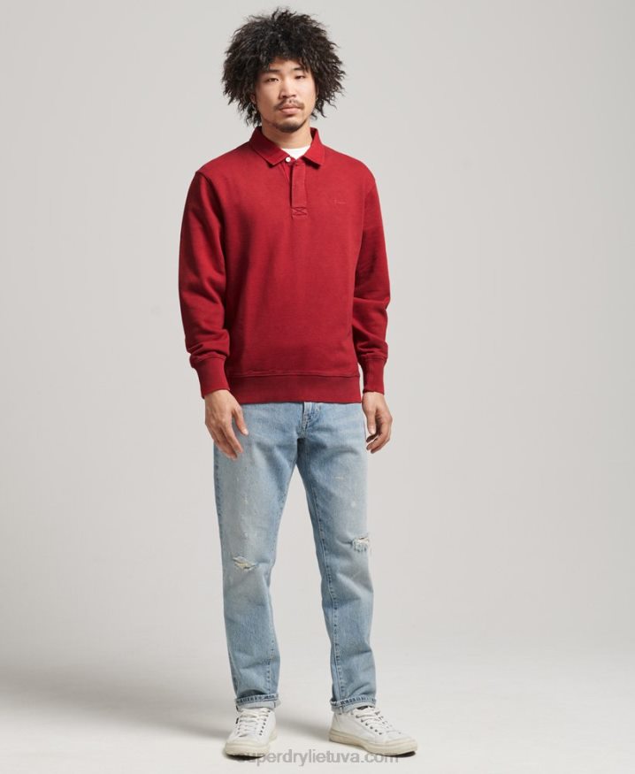 Superdry Vintage OD Rugby Sweatshirt Red Men