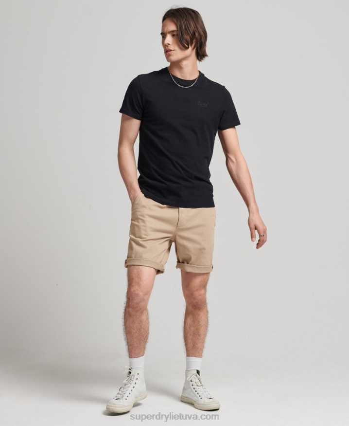 Superdry Vintage Officer Chino Shorts Cream Men