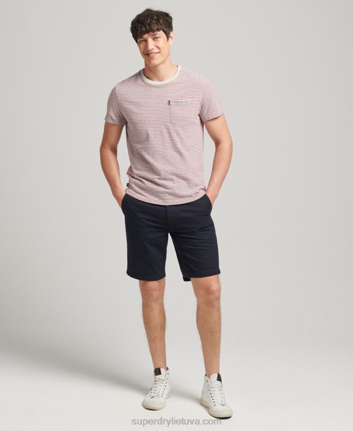 Superdry Vintage Officer Chino Shorts Navy Men