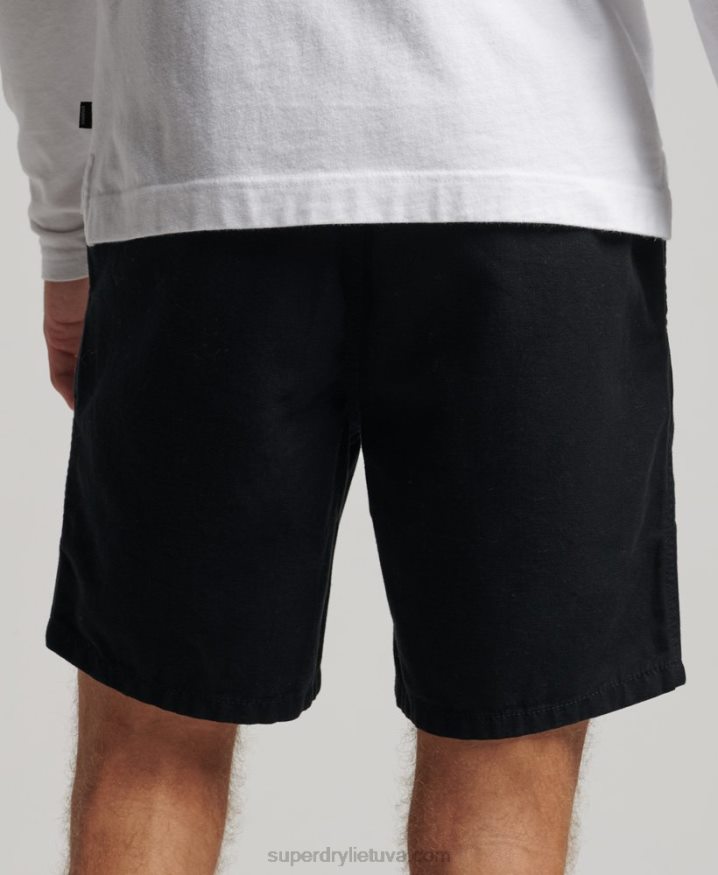 Superdry Vintage Overdyed Shorts Black Men