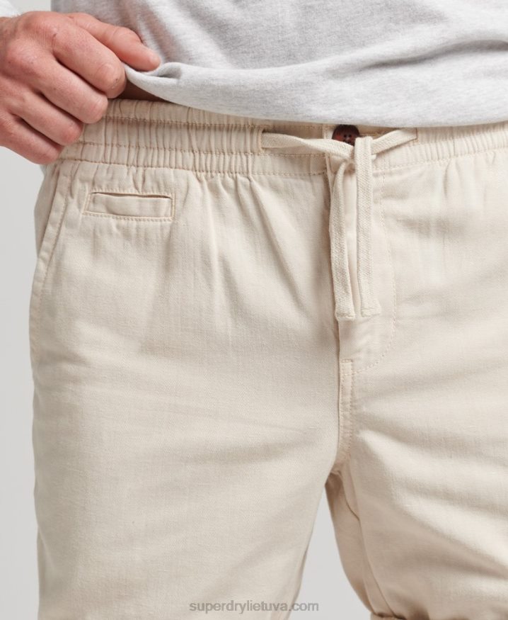 Superdry Vintage Overdyed Shorts Cream Men