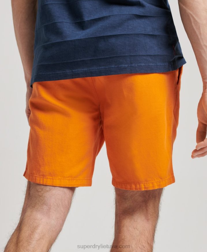 Superdry Vintage Overdyed Shorts Orange Men