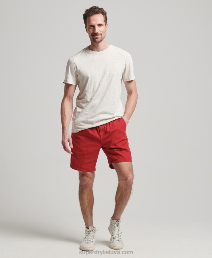 Superdry Vintage Overdyed Shorts Red Men