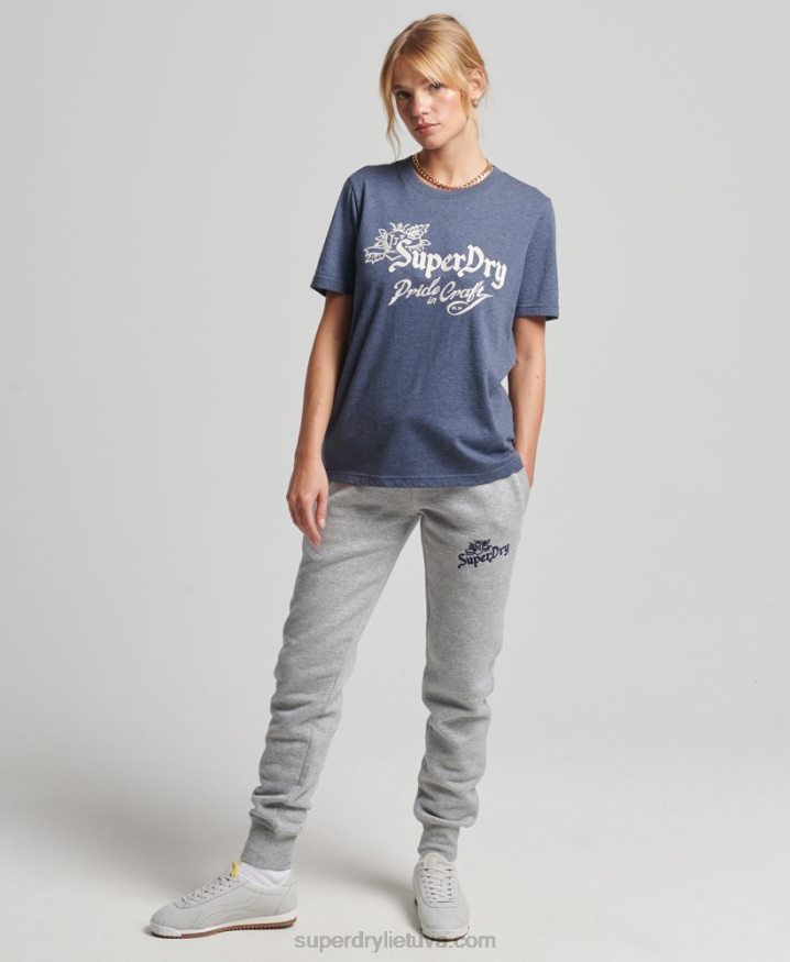 Superdry Vintage Pride In Craft T-Shirt Navy Women