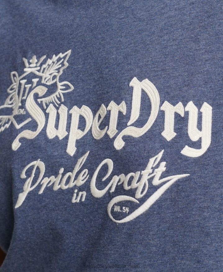 Superdry Vintage Pride In Craft T-Shirt Navy Women