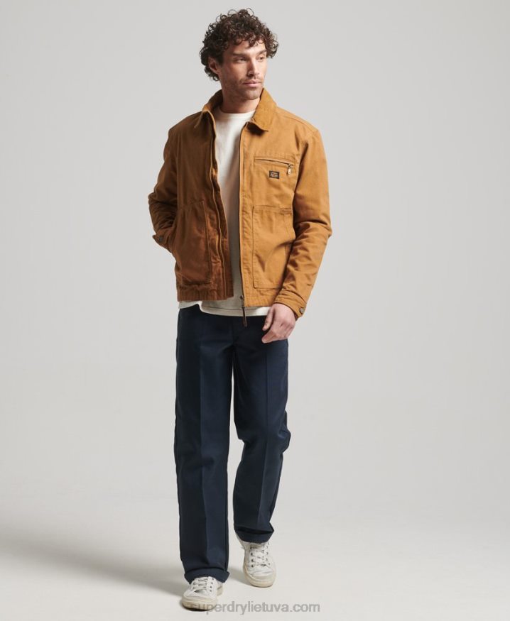 Superdry Vintage Ranch Harrington Jacket Brown Men