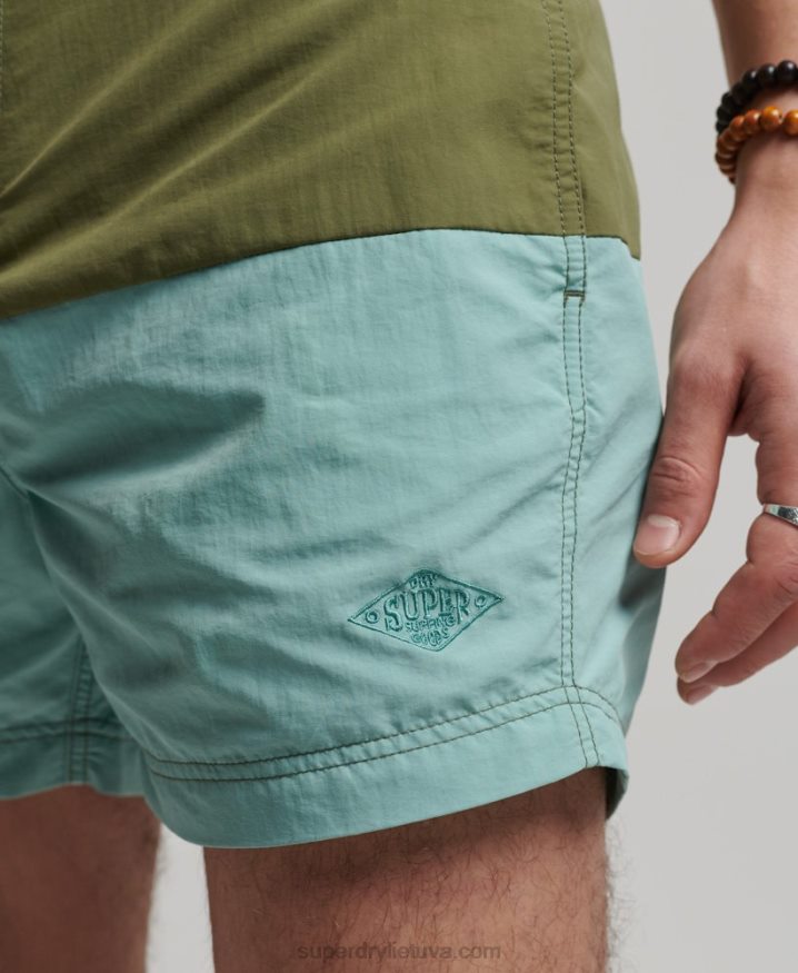 Superdry Vintage Recycled Board Shorts Khaki Men