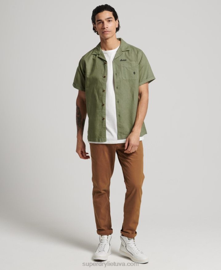 Superdry Vintage Resort Shirt Khaki Men