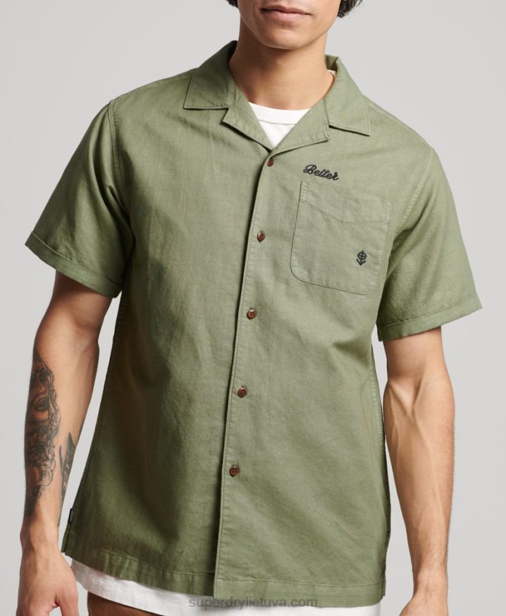 Superdry Vintage Resort Shirt Khaki Men