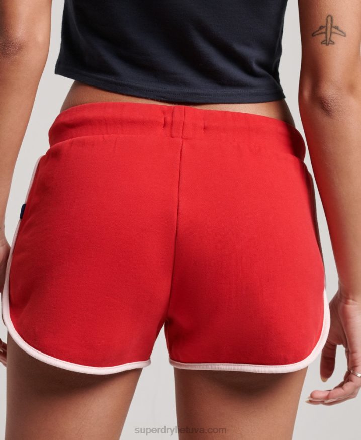 Superdry Vintage Roll With It Jersey Shorts Red Women