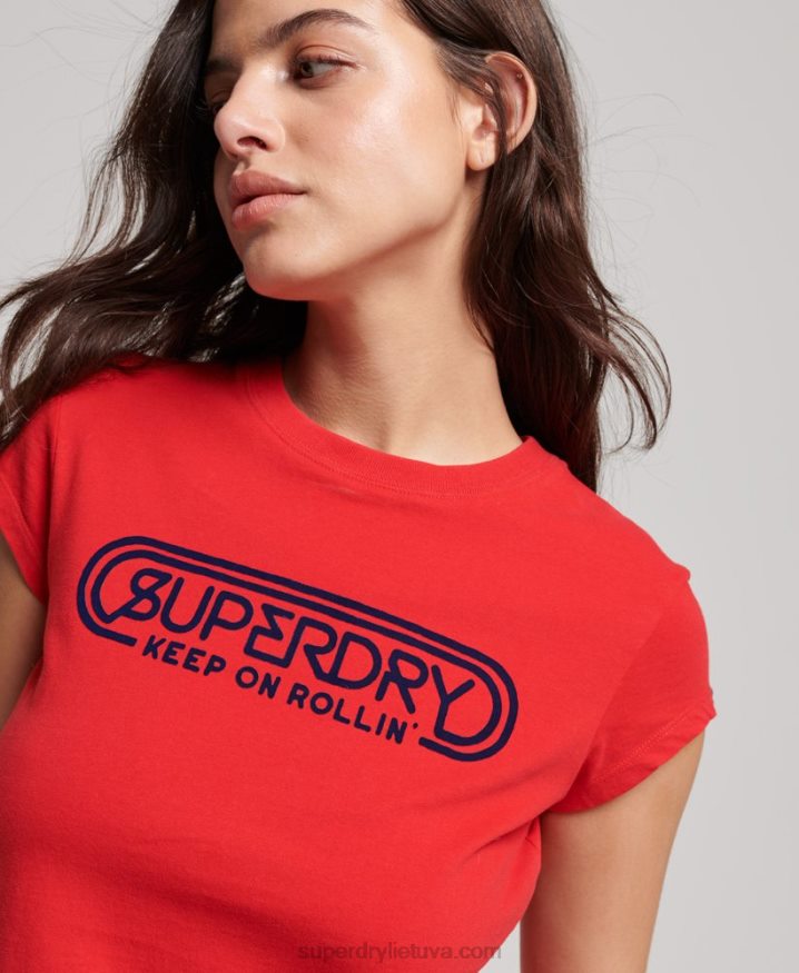 Superdry Vintage Roll With It T-Shirt Red Women