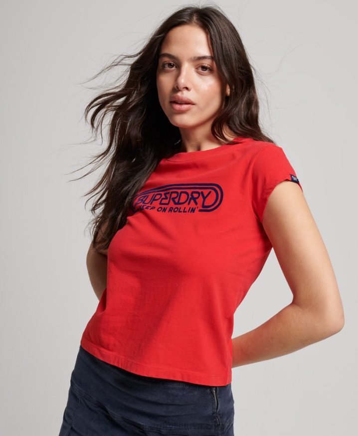 Superdry Vintage Roll With It T-Shirt Red Women