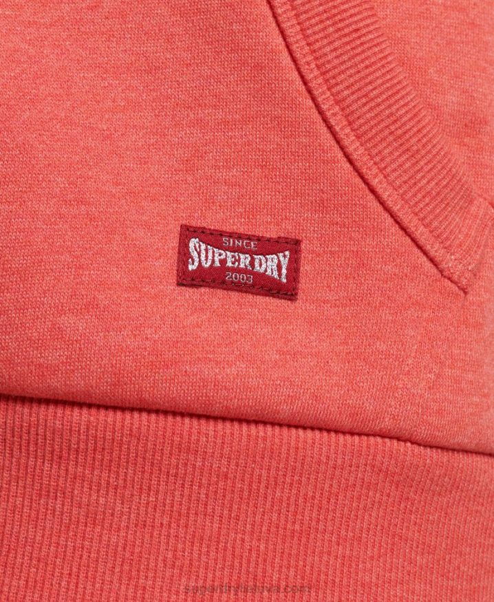 Superdry Vintage Scripted Collegiate Hoodie Coral Women