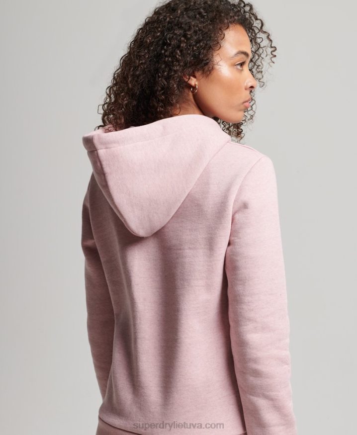 Superdry Vintage Scripted Collegiate Hoodie Pink Women