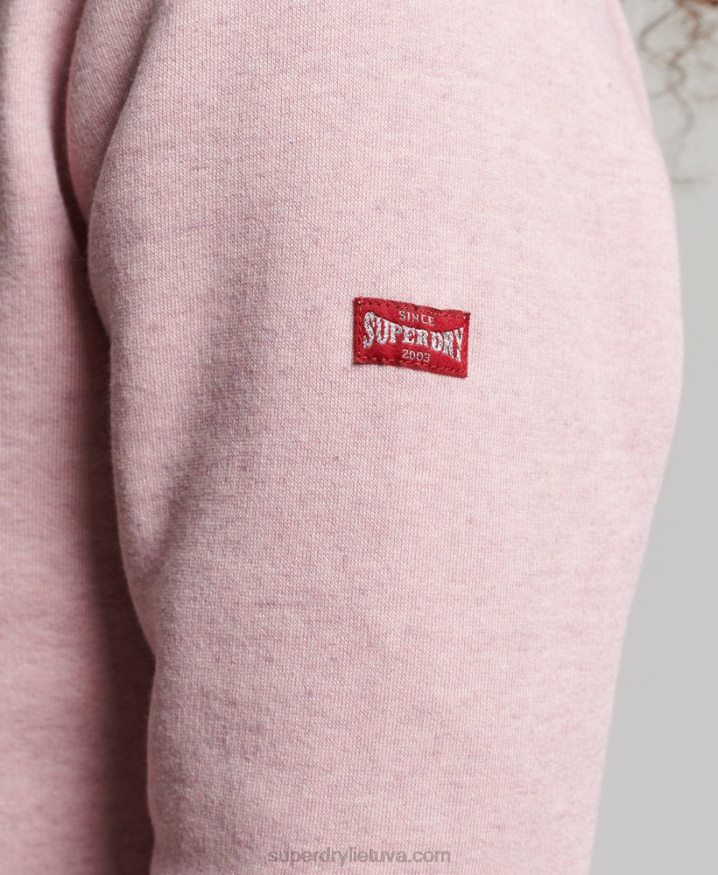 Superdry Vintage Scripted Collegiate Hoodie Pink Women