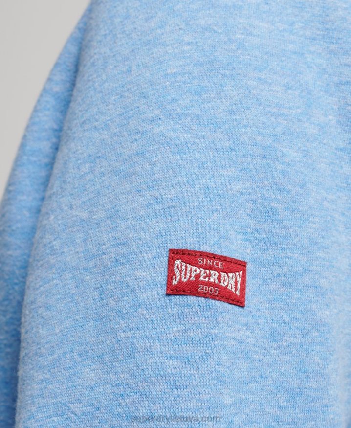 Superdry Vintage Scripted Collegiate Zip Hoodie Blue Women