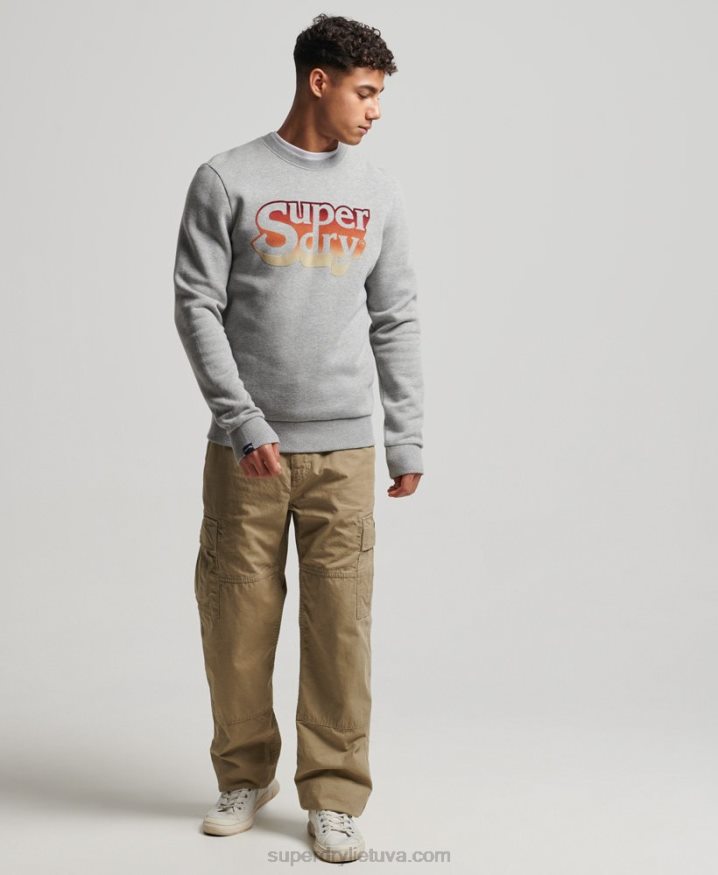 Superdry Vintage Shadow Crew Light Grey Men