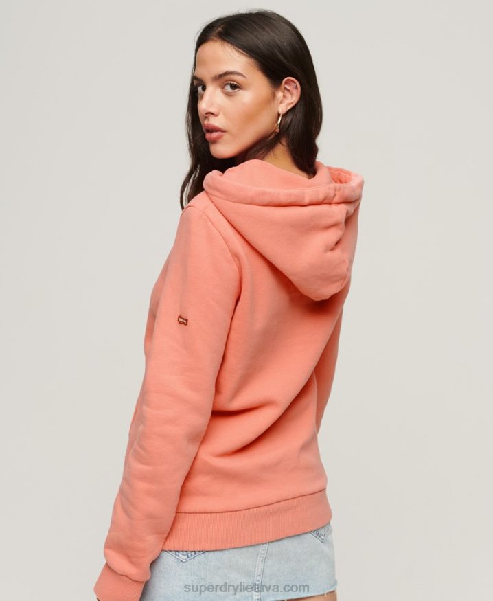 Superdry Vintage Shadow Hoodie Coral Women