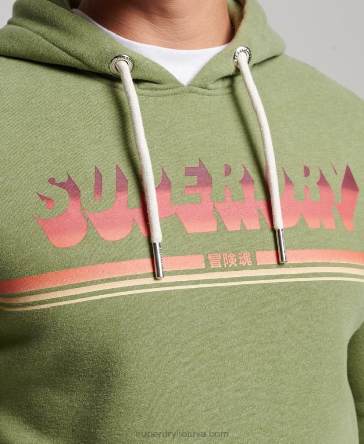 Superdry Vintage Shadow Hoodie Green Men