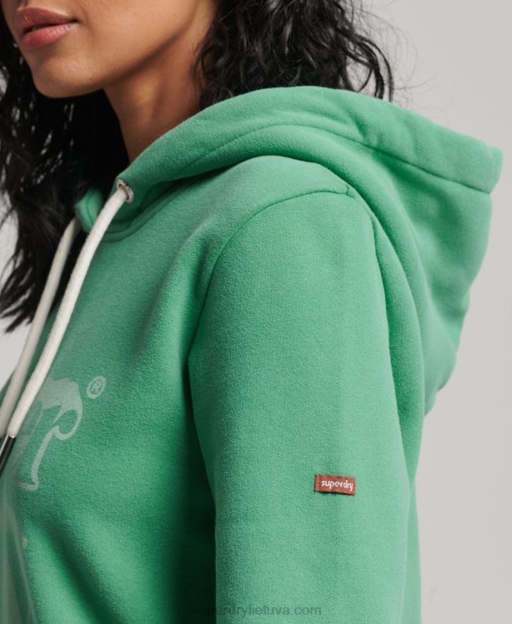 Superdry Vintage Shadow Hoodie Green Women