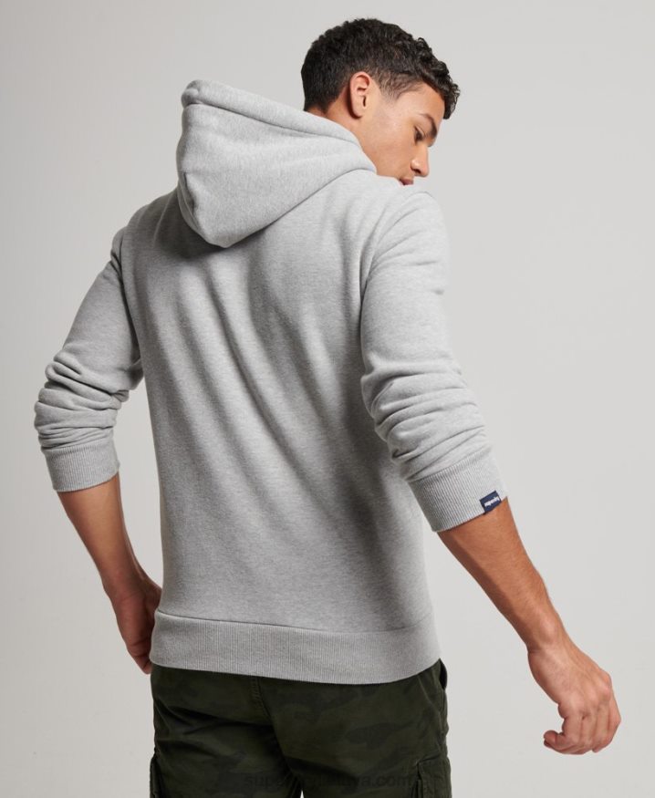 Superdry Vintage Shadow Hoodie Light Grey Men