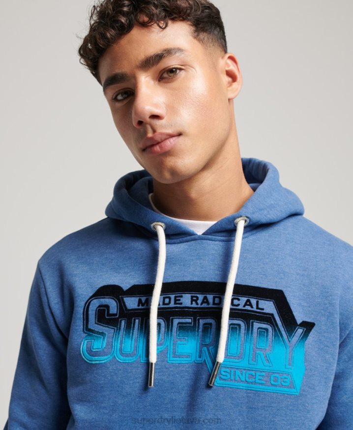 Superdry Vintage Shadow Hoodie Navy Men