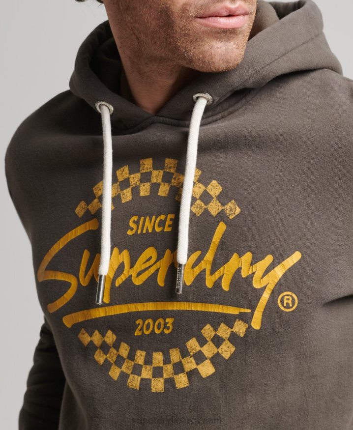 Superdry Vintage Shapers  Makers Hoodie Dark Grey Men