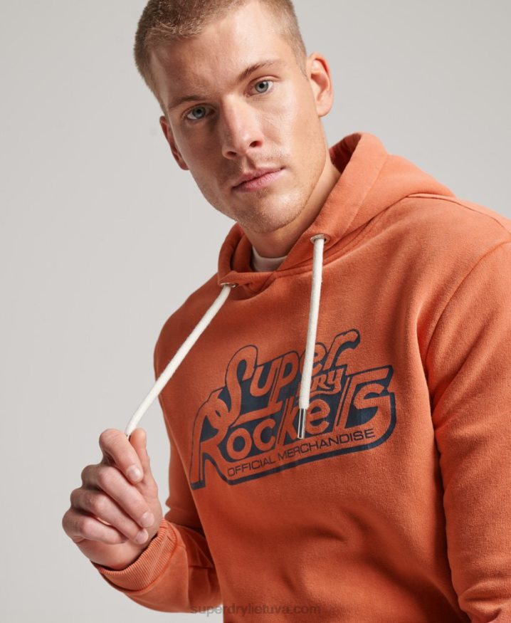 Superdry Vintage Shapers  Makers Hoodie Orange Men