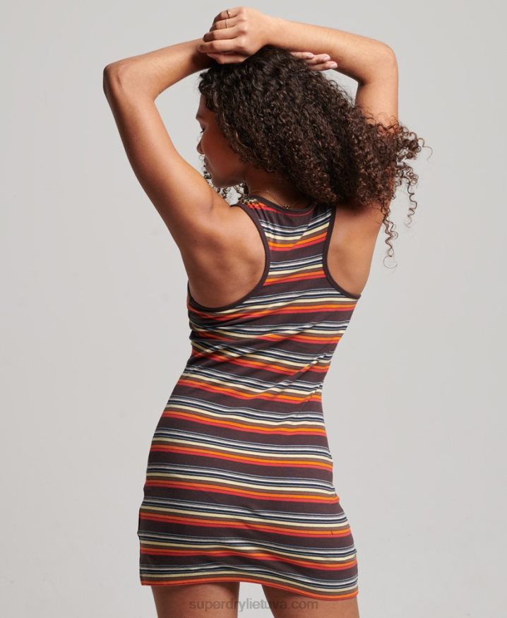 Superdry Vintage Stripe Racer Dress Multi Women