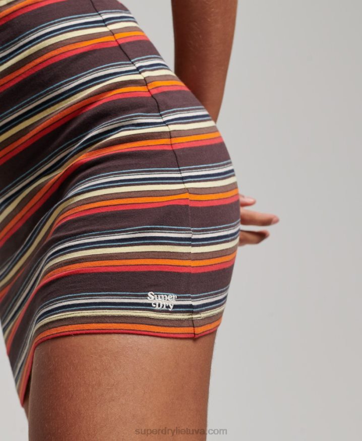 Superdry Vintage Stripe Racer Dress Multi Women