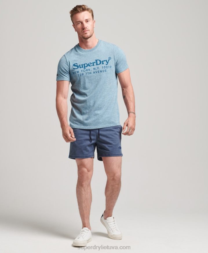 Superdry Vintage Stripe Shorts Navy Men