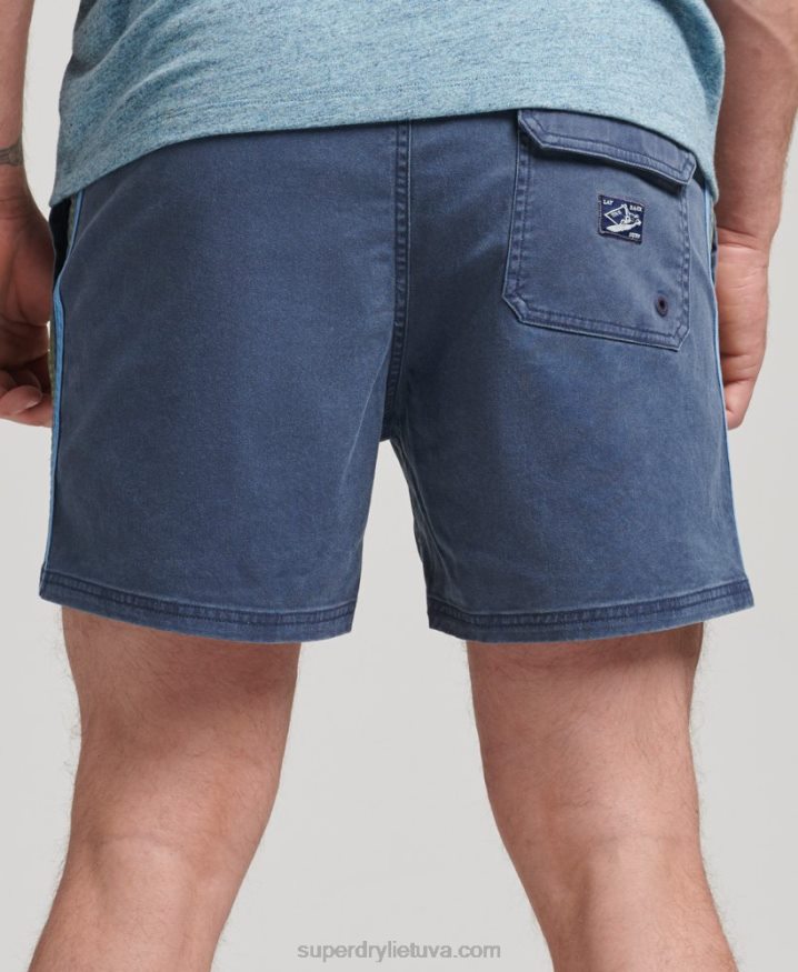 Superdry Vintage Stripe Shorts Navy Men