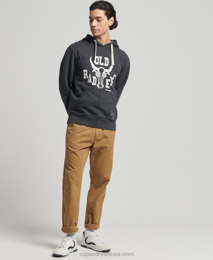 Superdry Vintage Surf Ranchero Hoodie Dark Grey Men