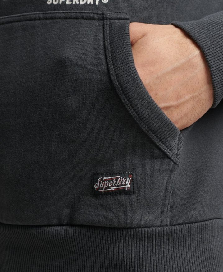 Superdry Vintage Surf Ranchero Hoodie Dark Grey Men