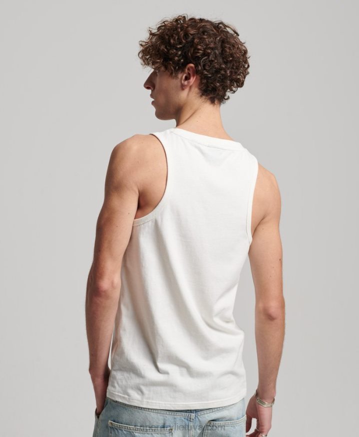 Superdry Vintage Terrain Classic Vest Top White Men