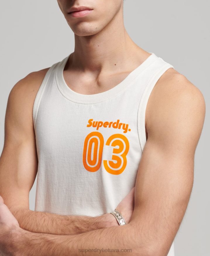 Superdry Vintage Terrain Classic Vest Top White Men