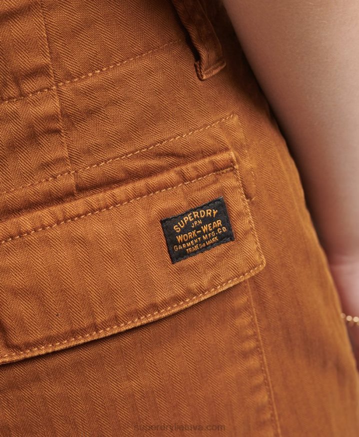 Superdry Vintage Utility Shorts Tan Women