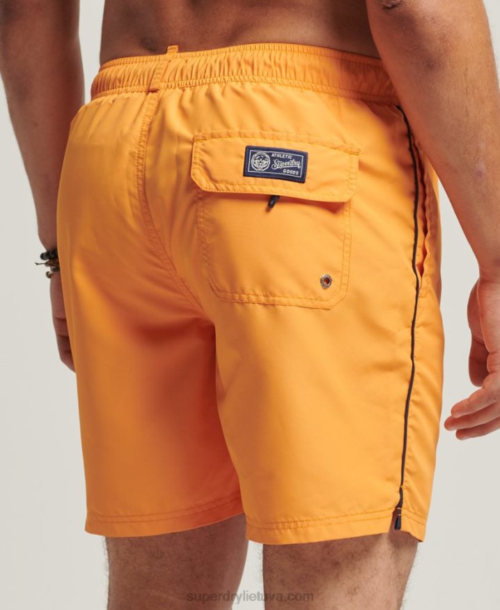 Superdry Vintage Varsity Recycled Swim Shorts Gold Men