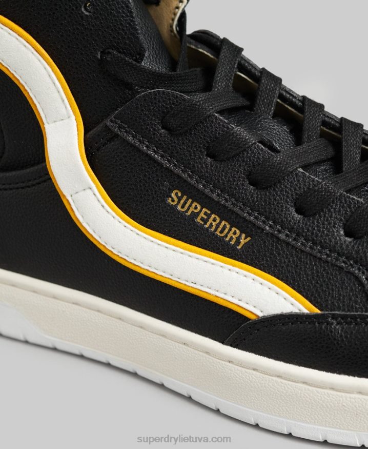 Superdry Vintage Vegan Basket High Top Trainers Black Men