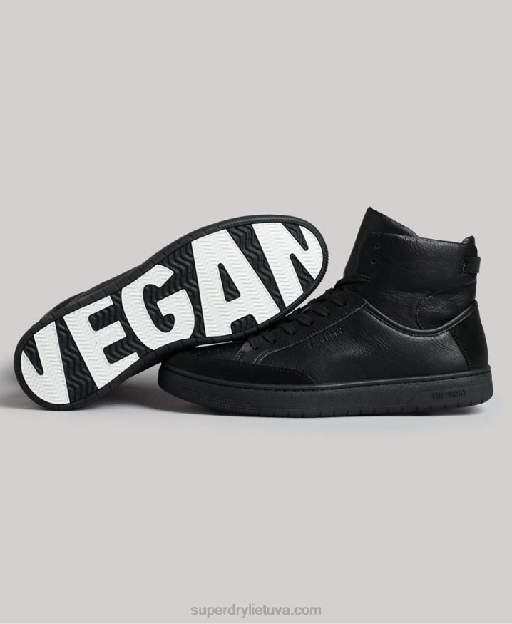 Superdry Vintage Vegan Basket High Trainers Black Men